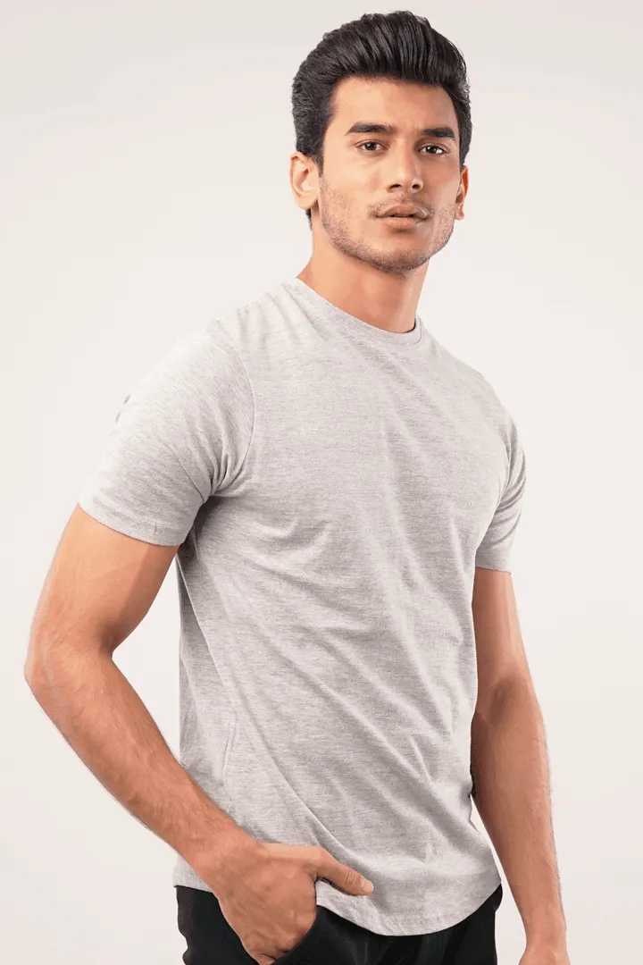 Sham Crew Neck T-shirt - Heather Grey