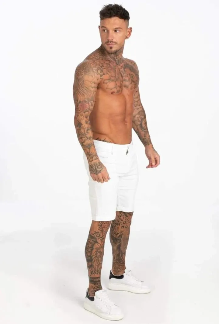 Short Skinny Jeans White