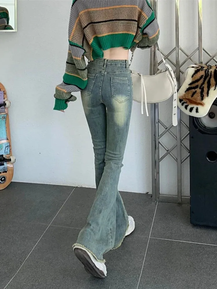 Skinny Vintage Wash High Waist Jeans
