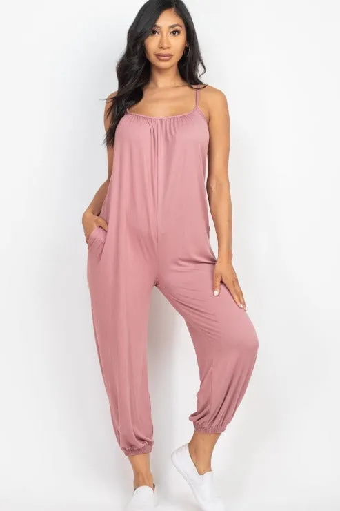 Sleeveless Jogger Jumpsuit