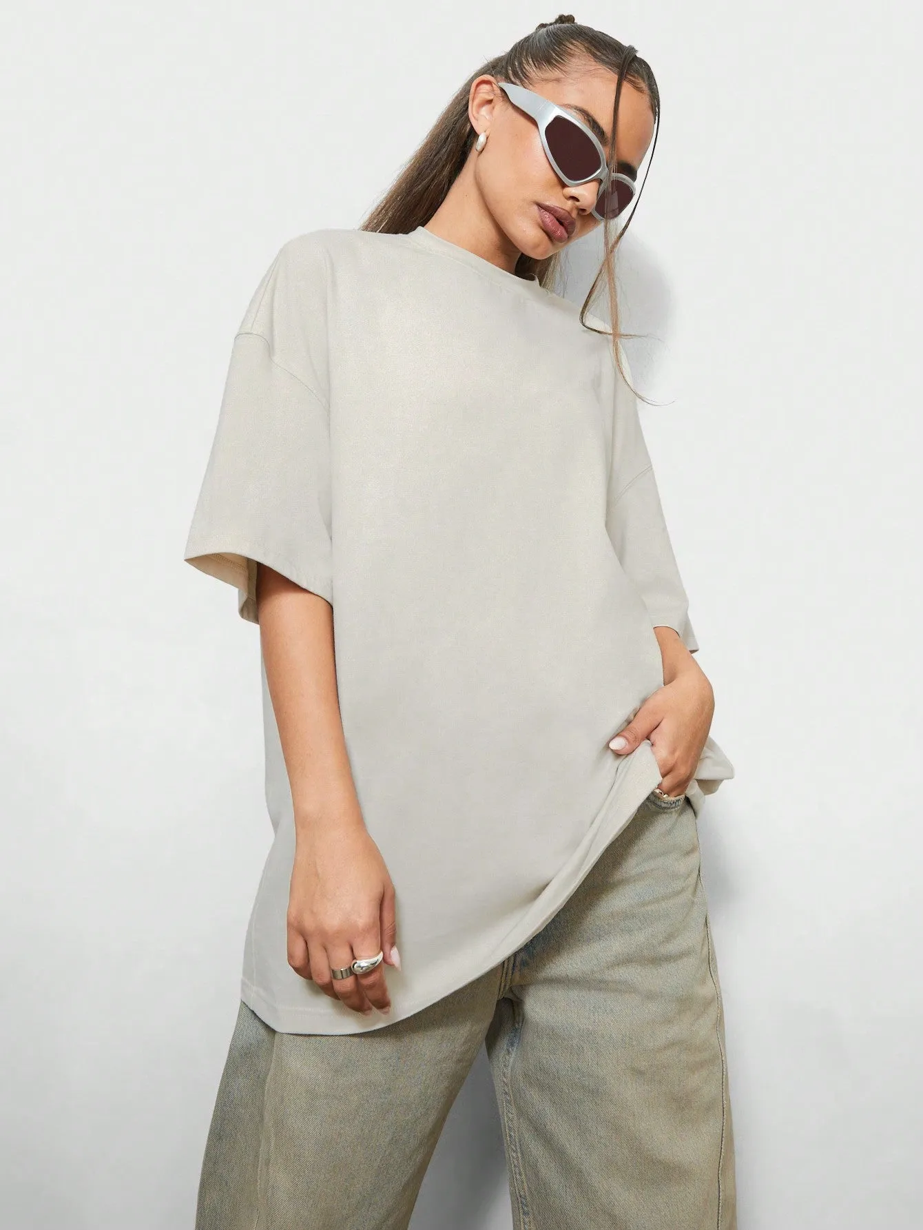 SUMWON WOMEN Oversized Fit Boyfriend Tee