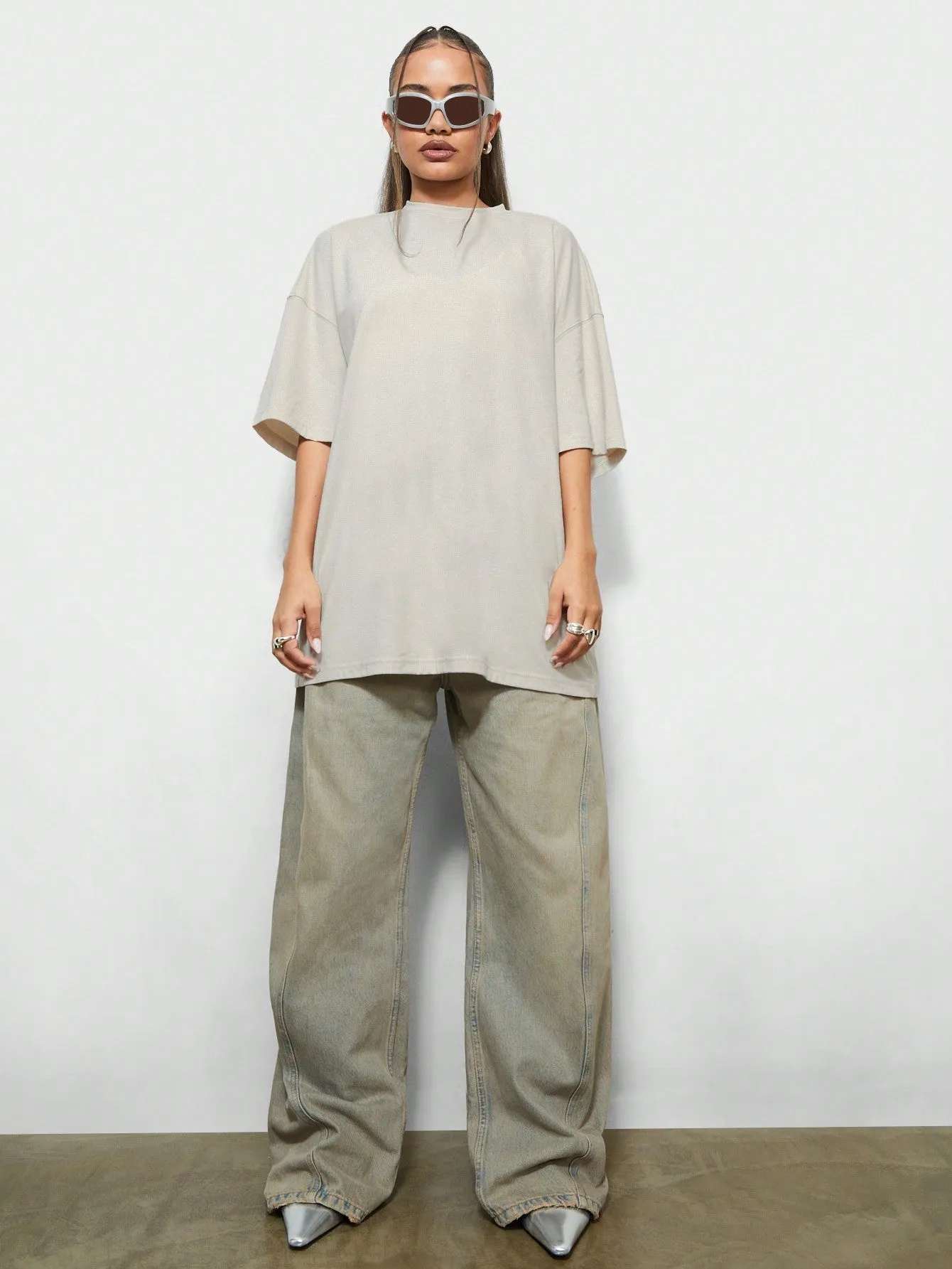 SUMWON WOMEN Oversized Fit Boyfriend Tee