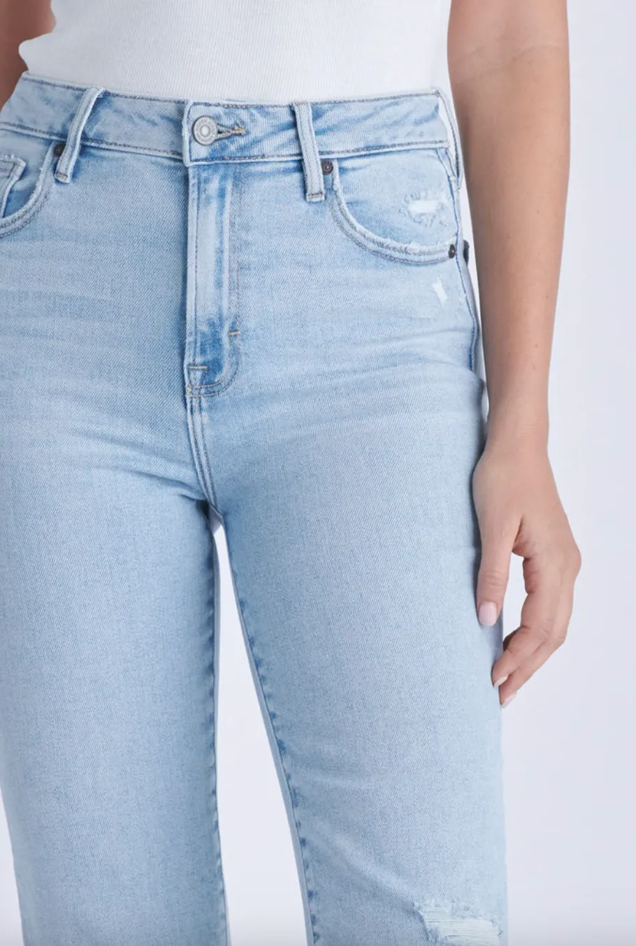 tracey light wash clean stretch straight - medium light