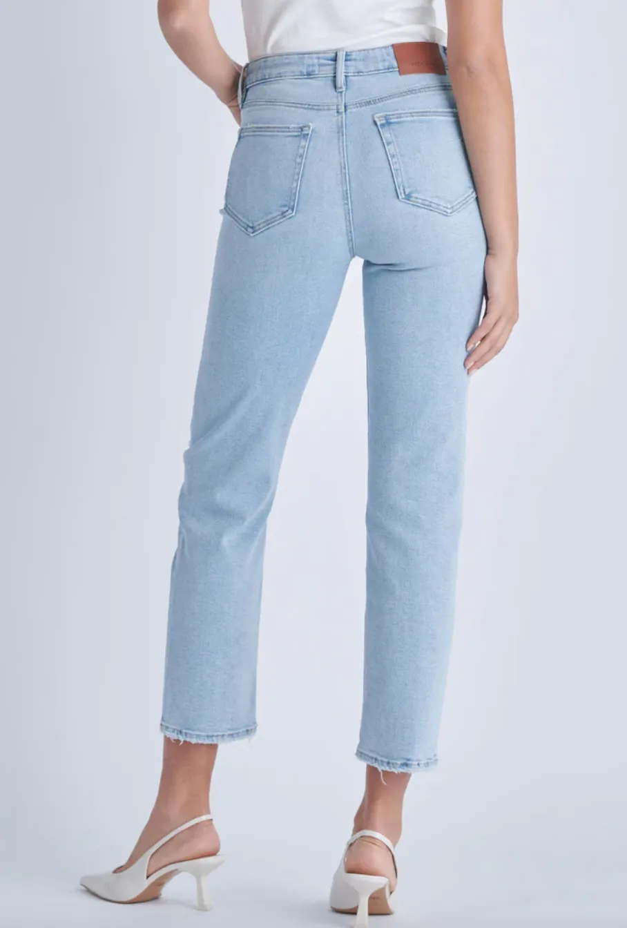 tracey light wash clean stretch straight - medium light