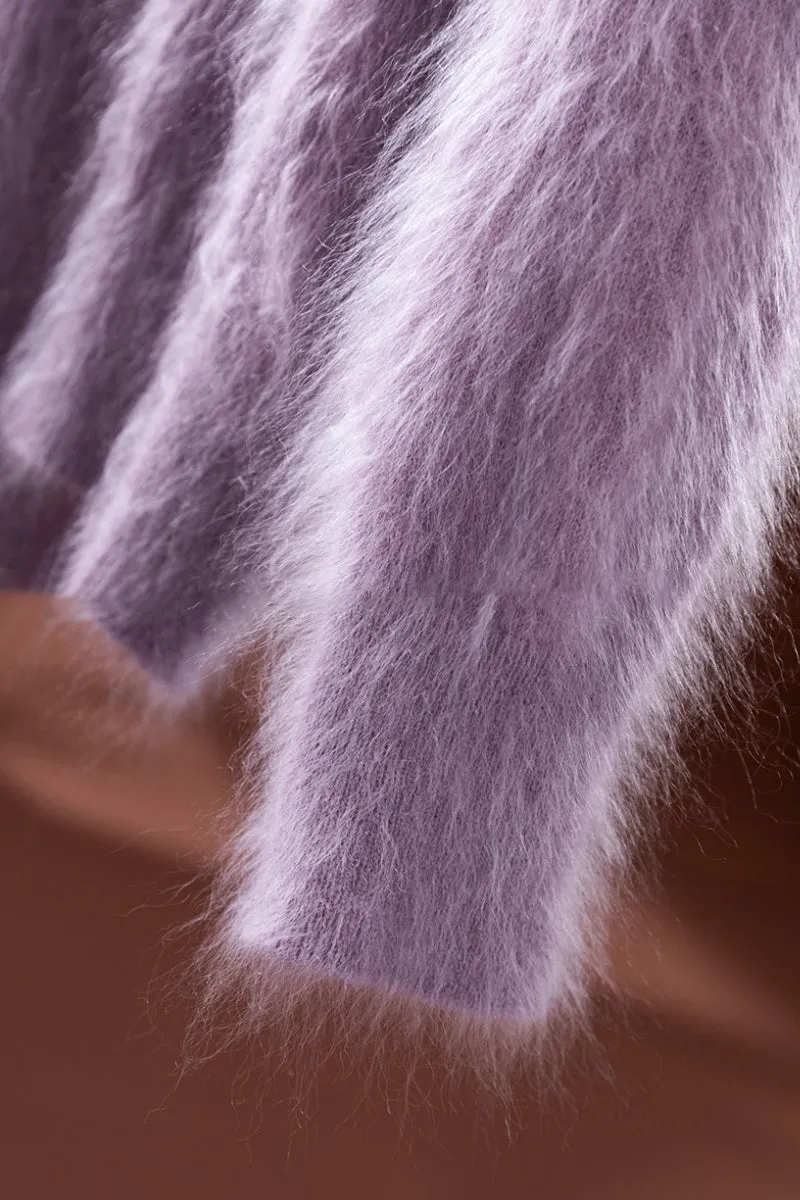Ultrasoft Brushed Cashmere V-Neck Pullover Sweater