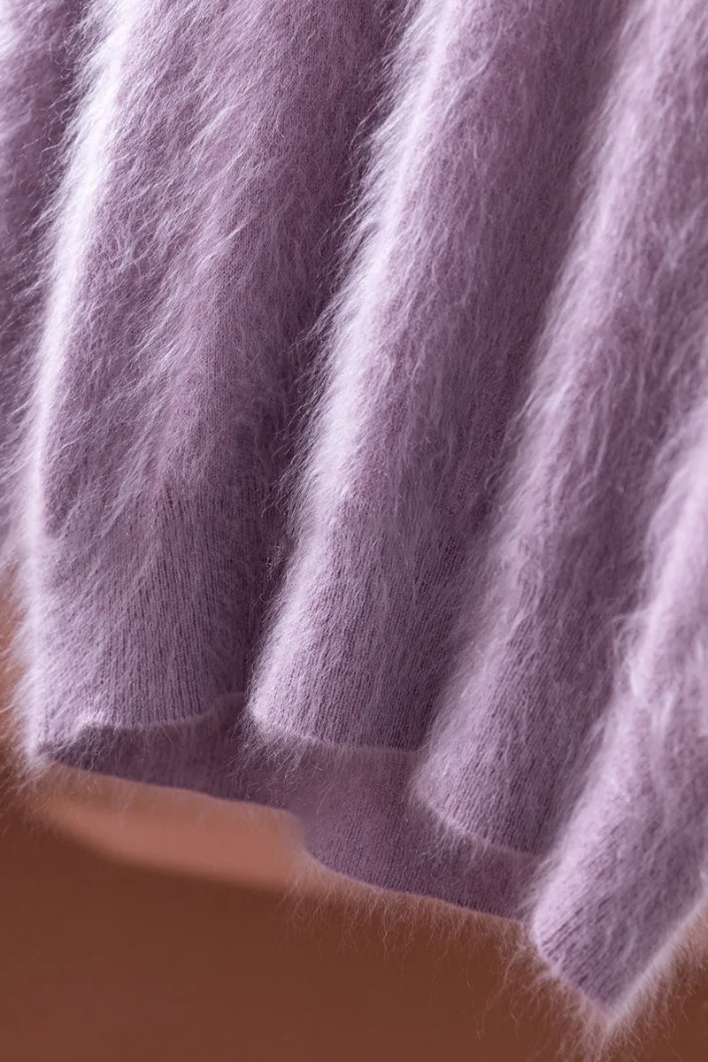 Ultrasoft Brushed Cashmere V-Neck Pullover Sweater