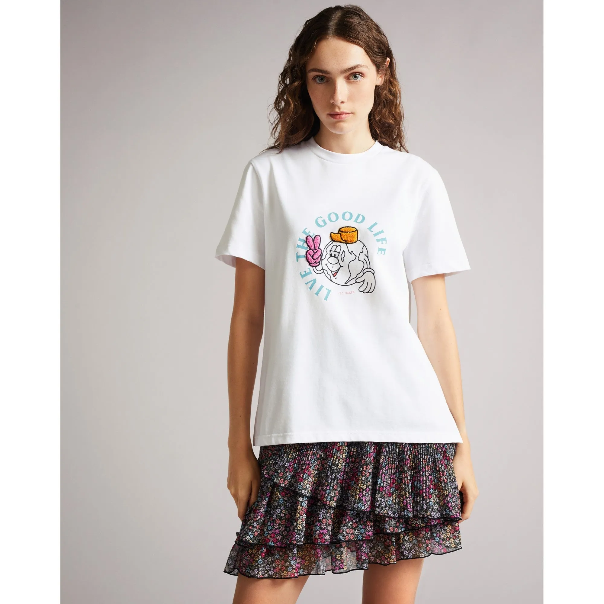 Women Wmb-Dainno-Good Life Graphic Tee - White